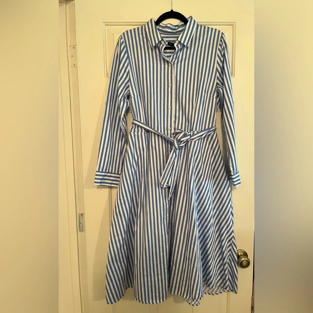 Talbots Classic Poplin Shirt Dress - Picture 1 of 6